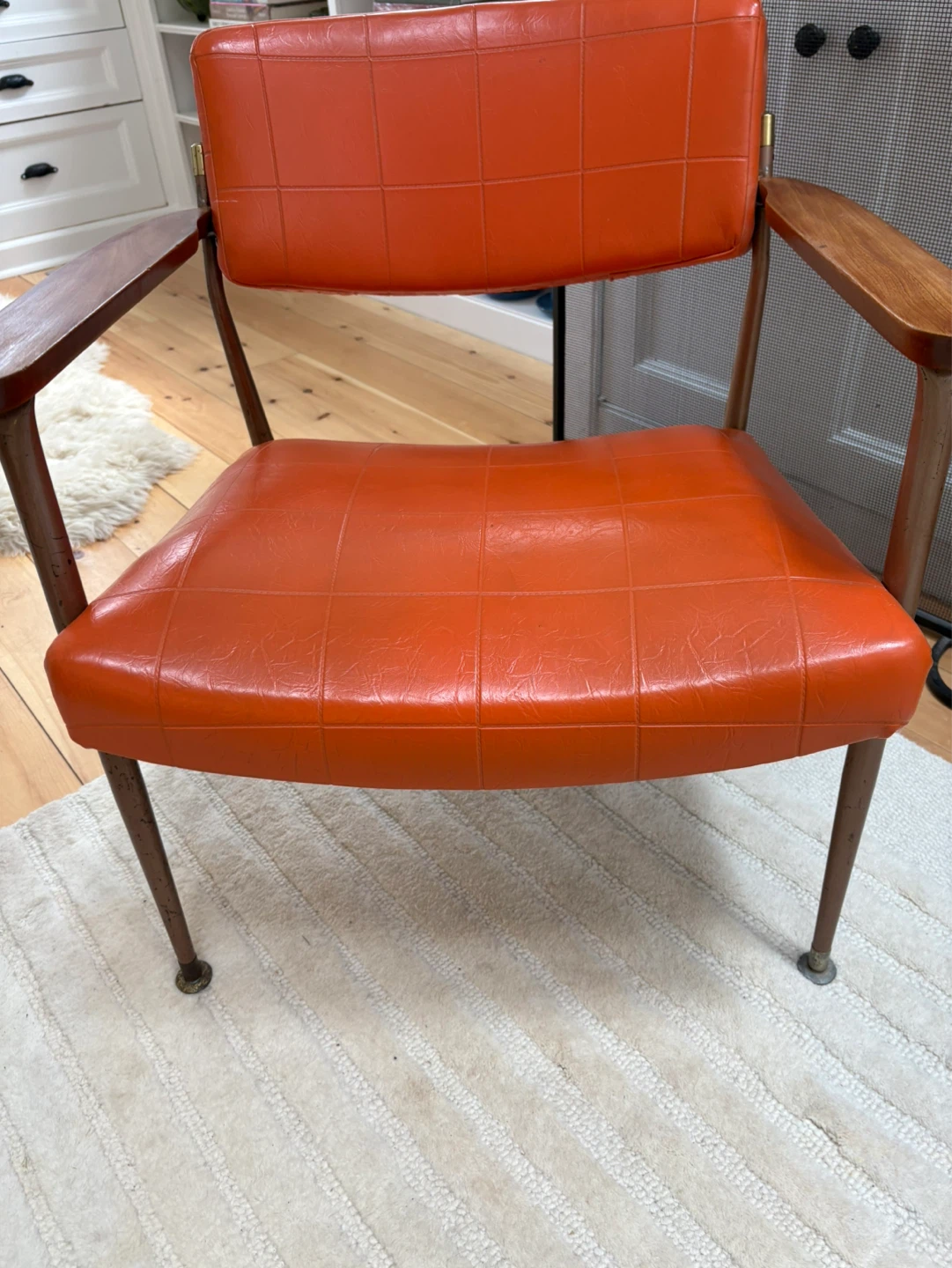 Orange Mid-Century Modern Armchair
