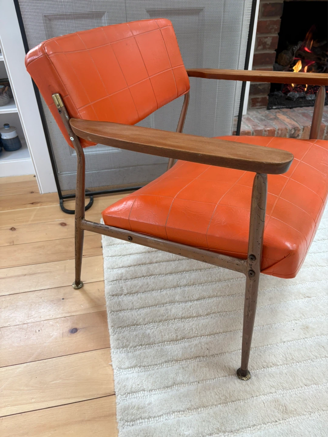 Orange Mid-Century Modern Armchair - photo 2