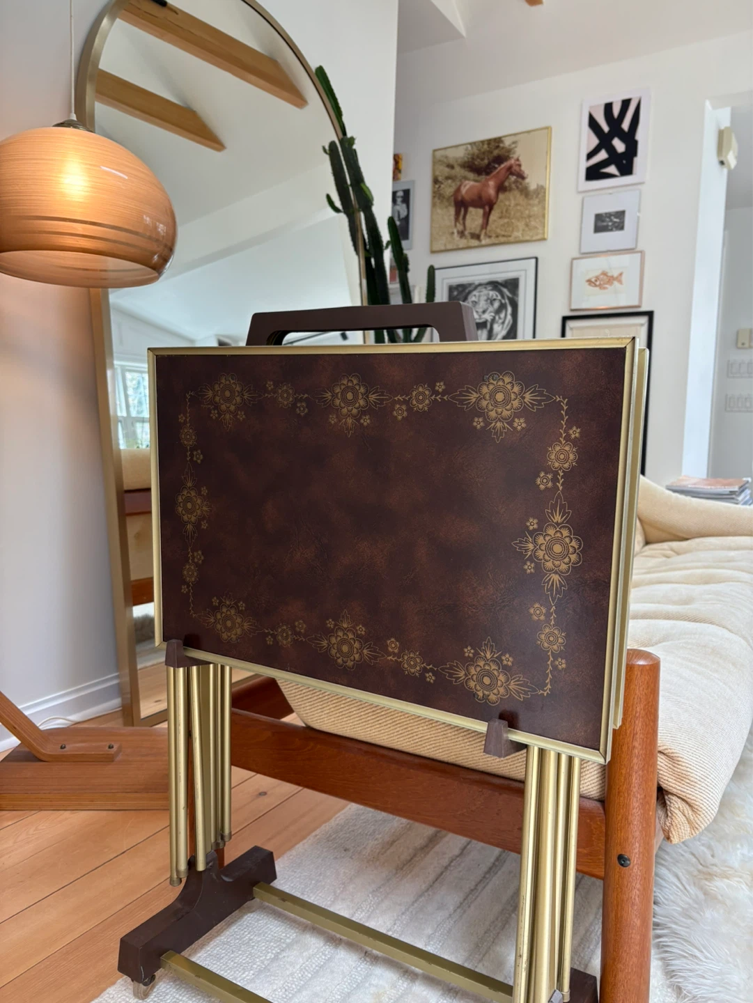 Vintage TV Tray Table Set - photo 2
