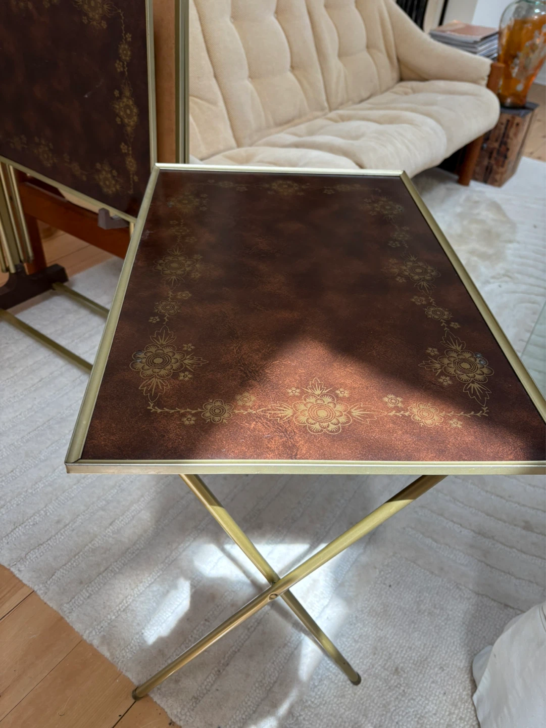 Vintage TV Tray Table Set - photo 4