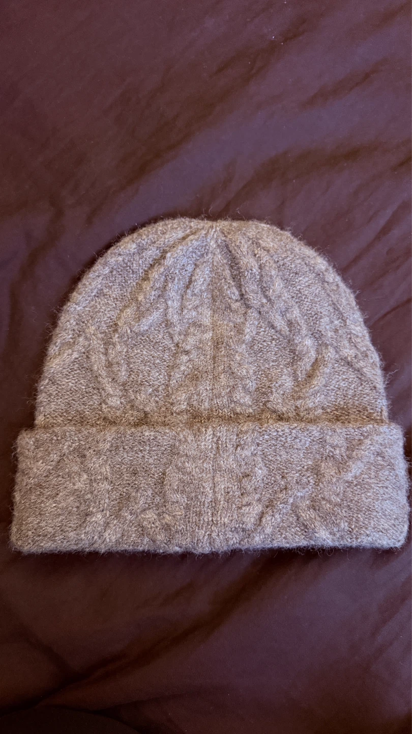 AllSaints Grey Cable Knit Beanie - photo 2
