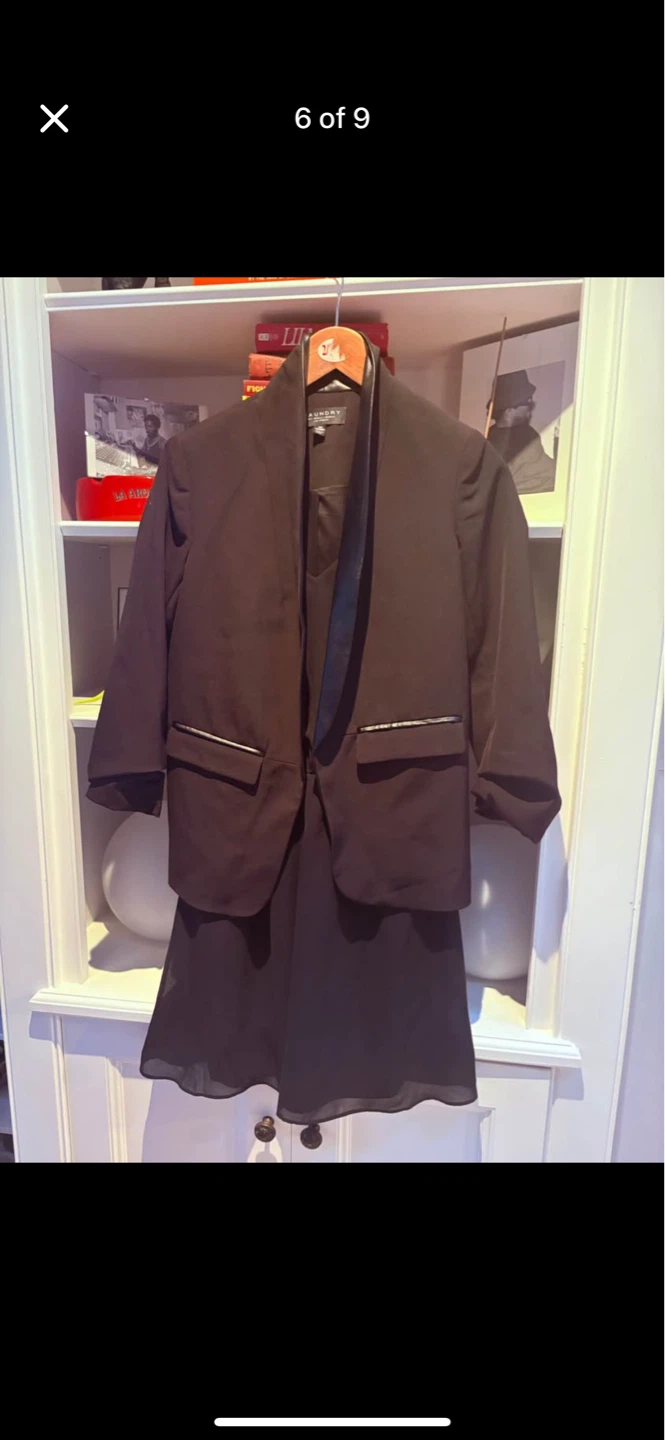 LAUNDRY by Shelli Segal Black Dress and Blazer Set