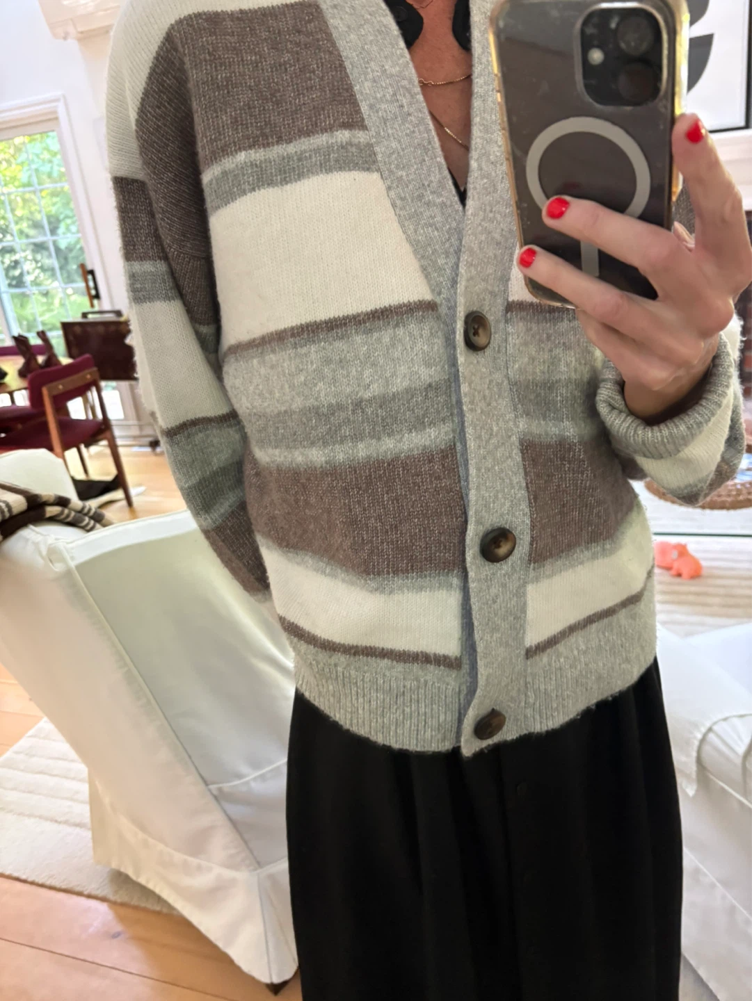 Striped Cardigan Sweater
