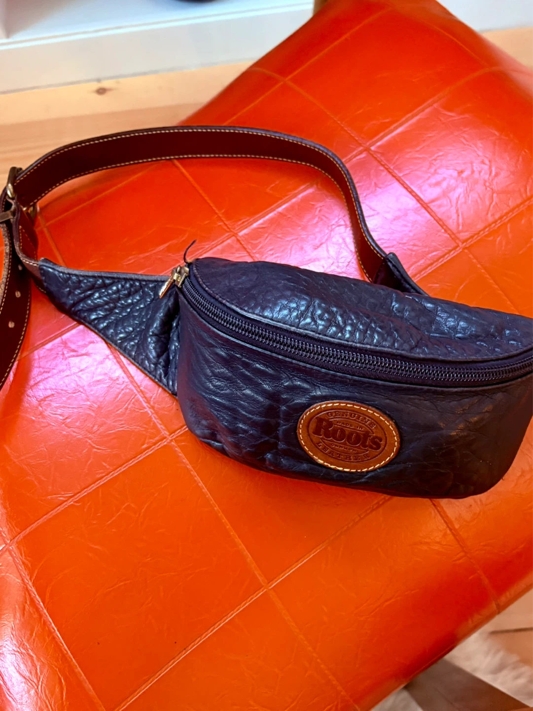 Roots Leather Fanny Pack