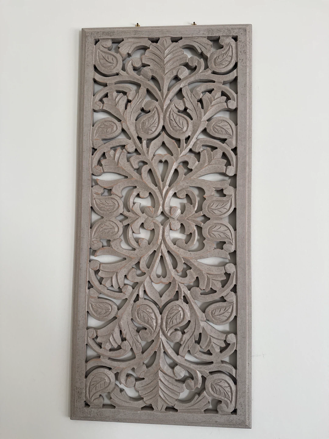 Ornate Carved Wood Wall Panel Decor - photo 2