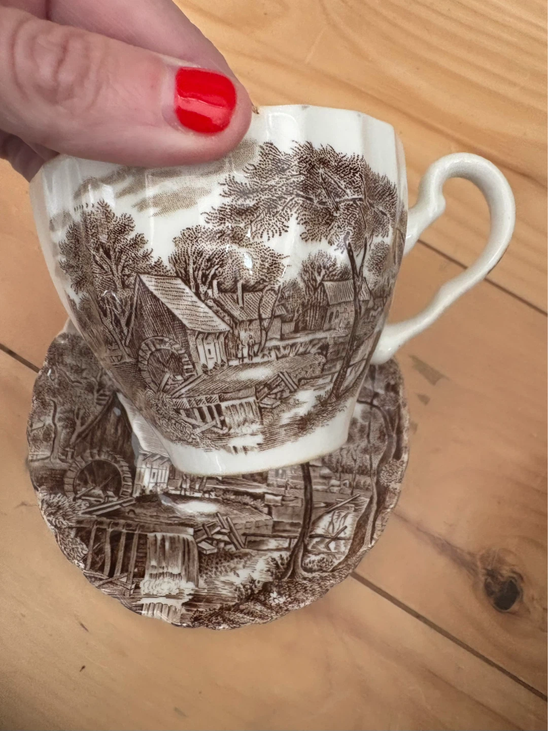 Johnson Brothers Watemill Ironstone Teacup and Saucer Set - photo 2
