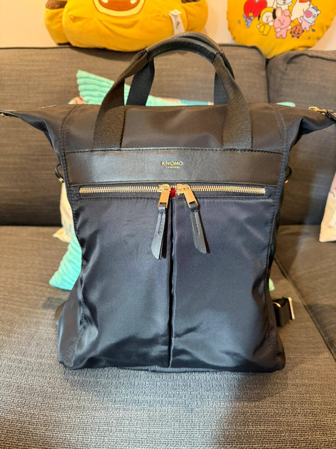 Mint Knomo Black Nylon Backpack