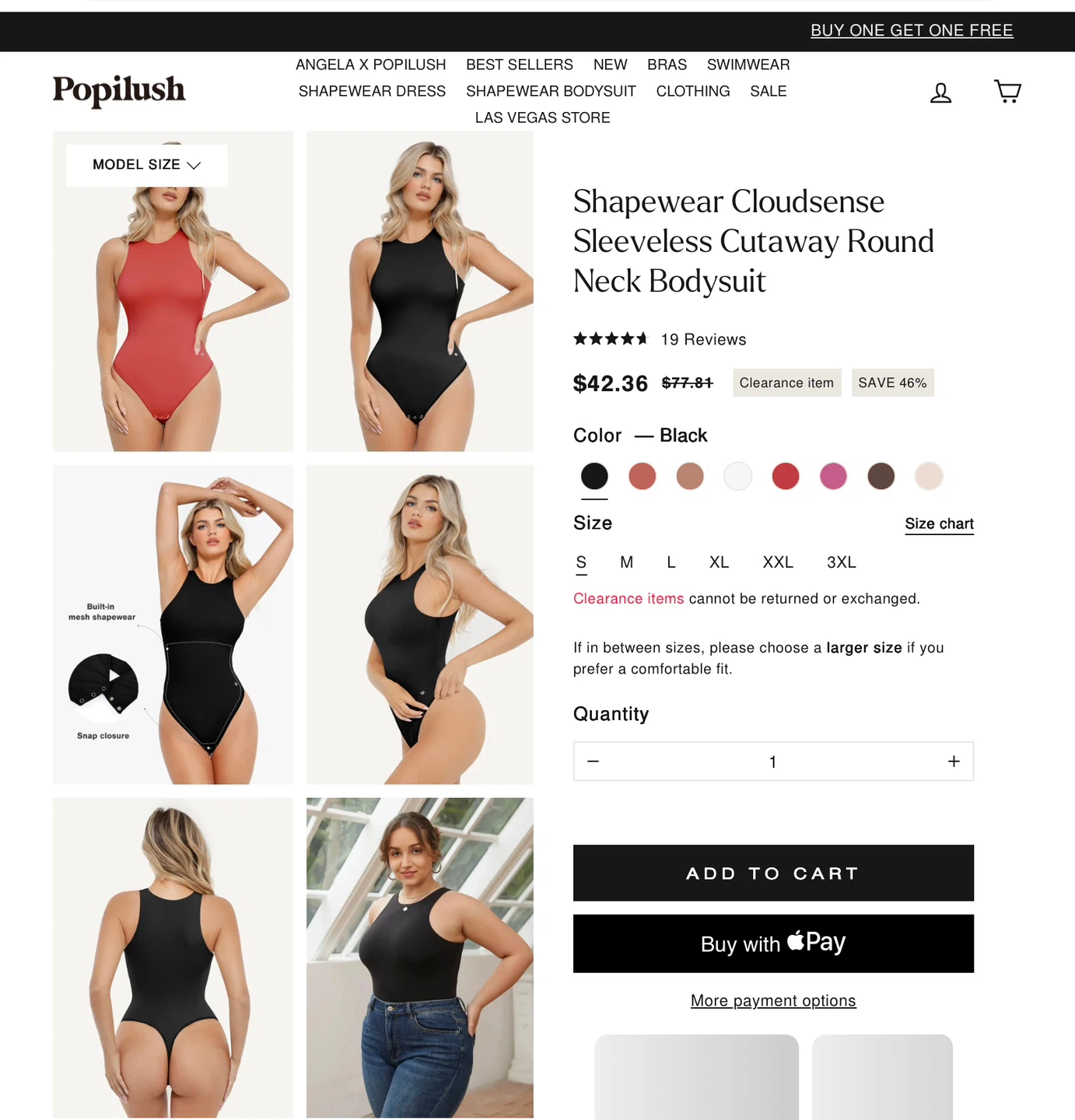 NWT Shapewear CloudSense Sleeveless Cutaway Bodysuit - S - photo 2