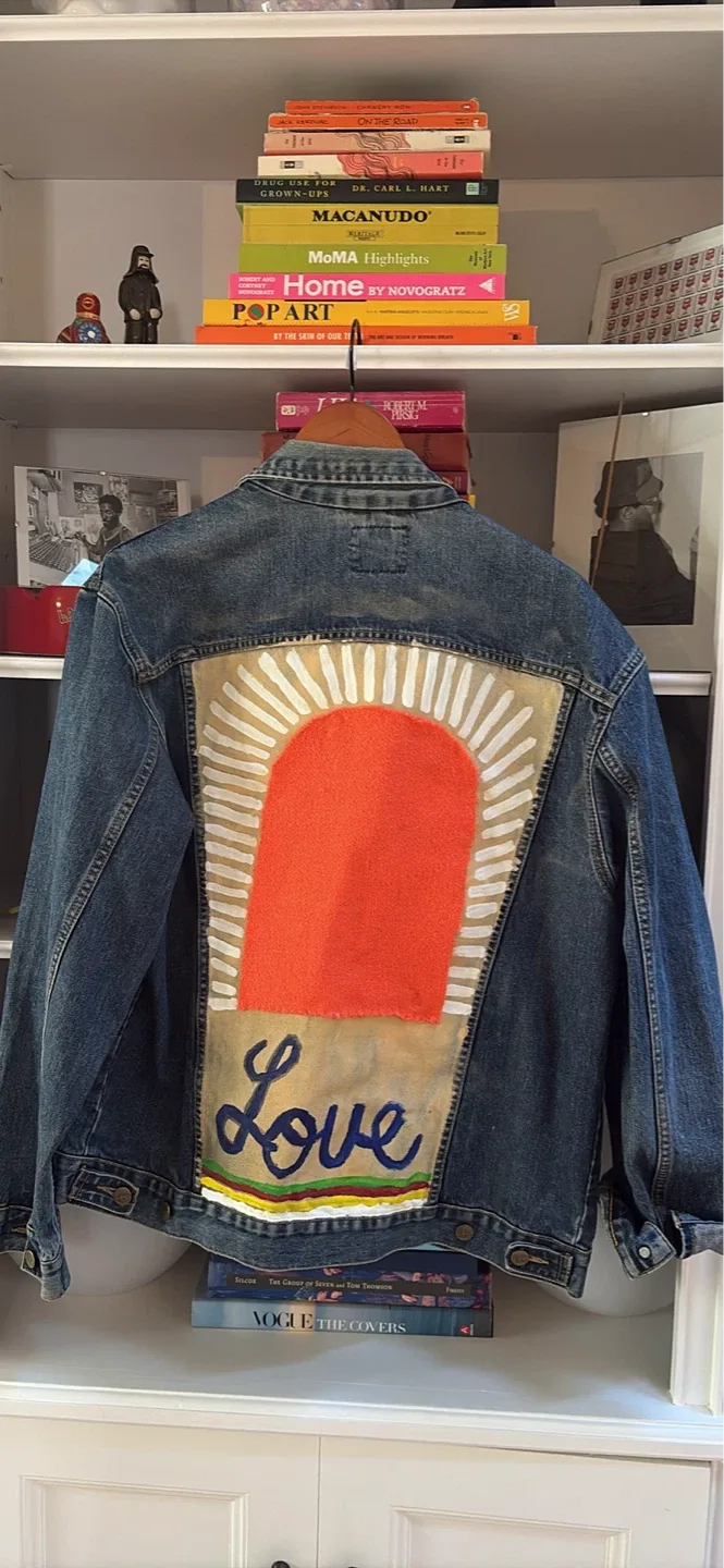 Lee Denim Jacket with Custom "Love" Art - photo 4