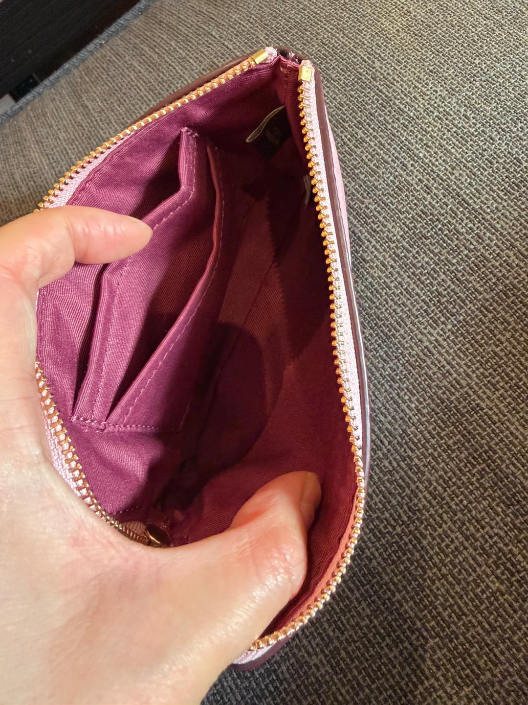 Coach Wristlet Pouch Pink Signature Pattern - photo 3