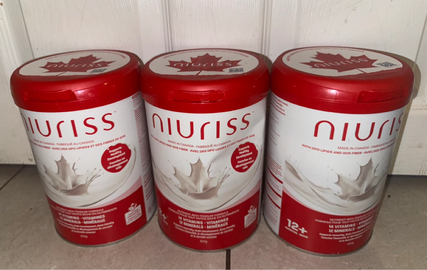 Niutriss Toddler Formula - 3 x 900g Containers $20 each.