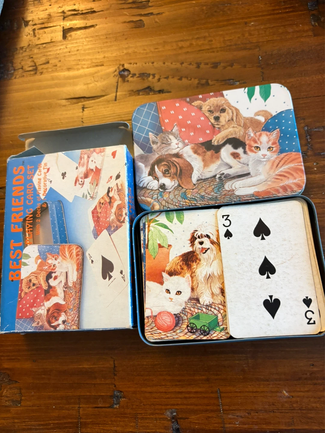 Best Friends Playing Card Set with Decorative Tin