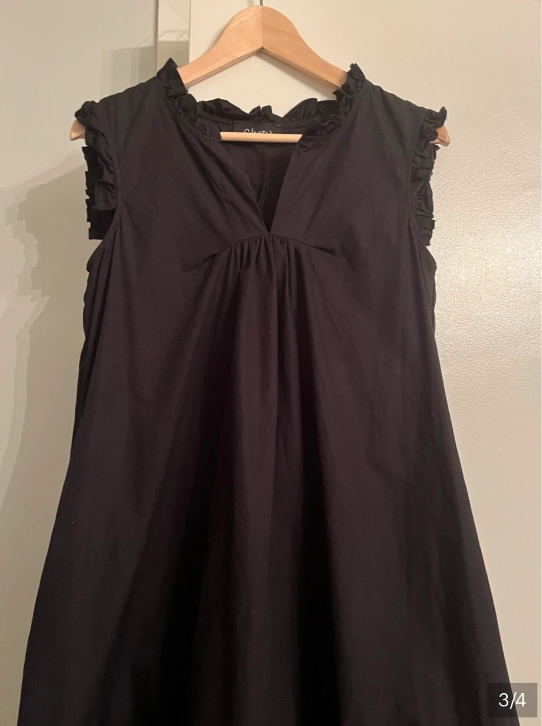 Chepe Black Cotton Midi Dress ⚽ - photo 3