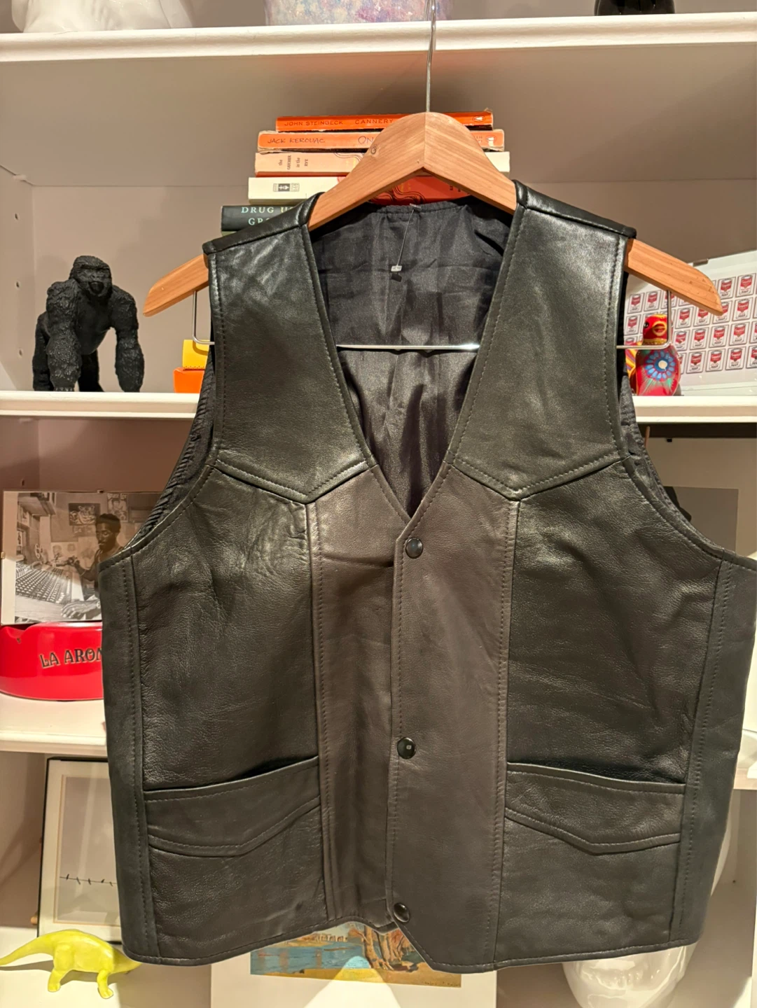 Black Leather Vest