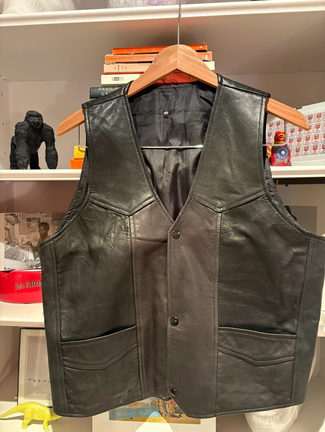 Black Leather Vest - photo 4