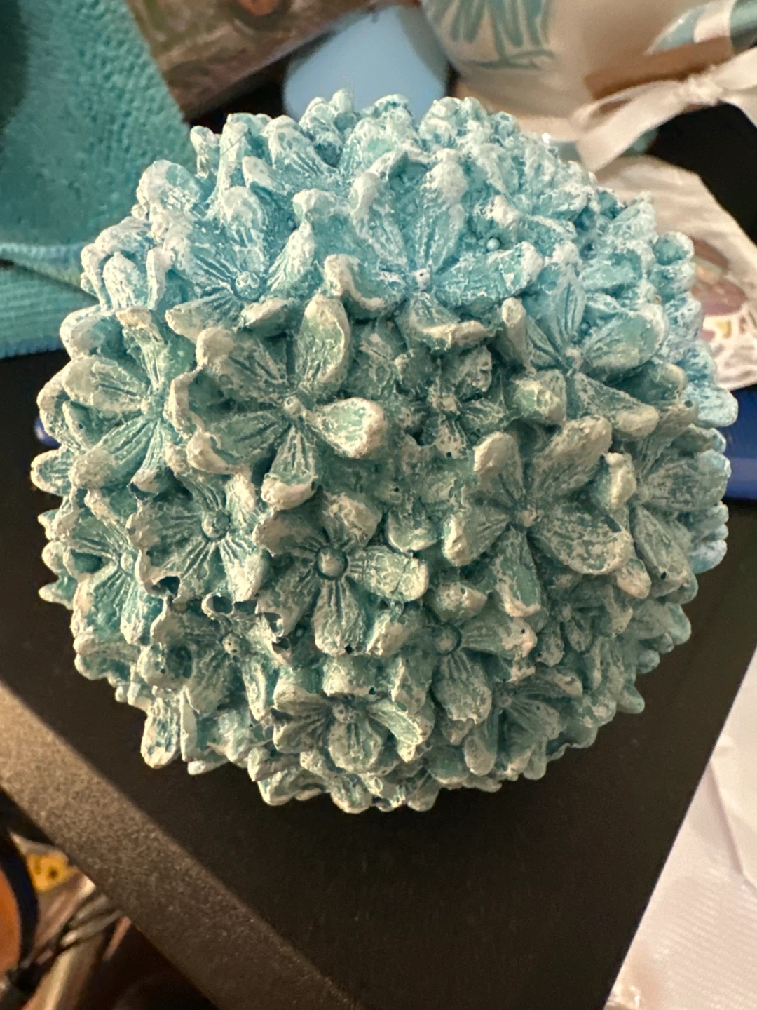 ⚽️ Blue Floral Orb Decorative Item - Aquarium - photo 2