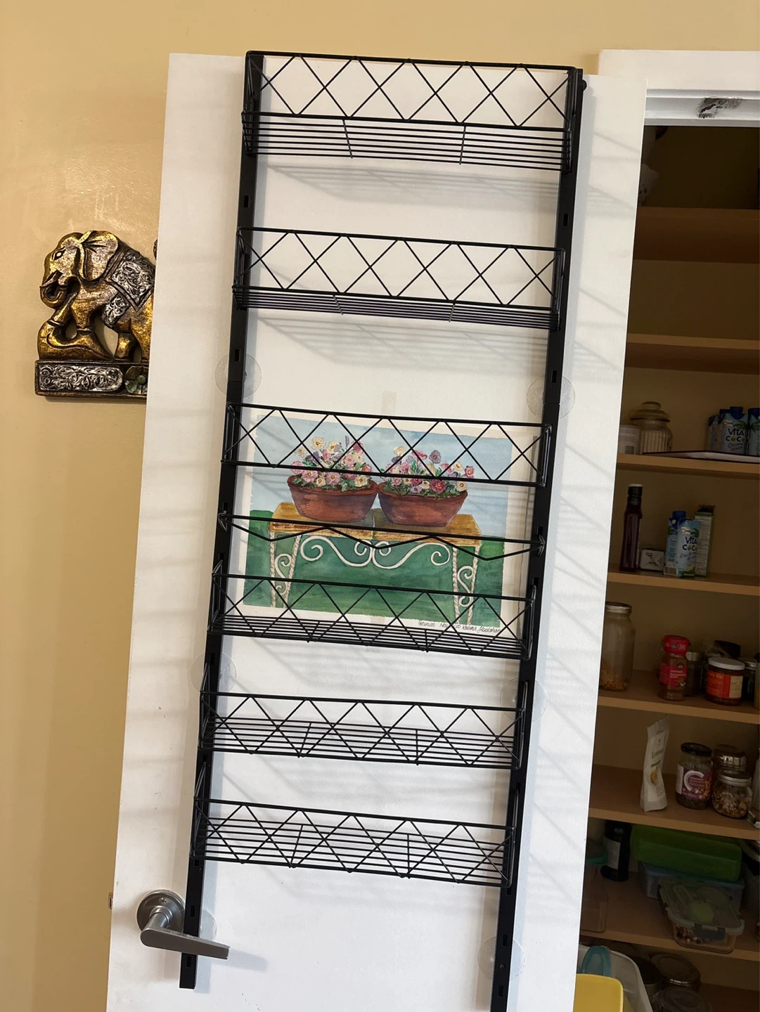 ⚽️Black 6Tier Over-the-Door Wire Storage Rack