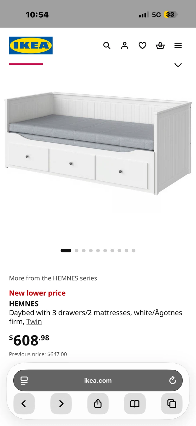 IKEA HEMNES Daybed with 3 drawers - White - photo 2