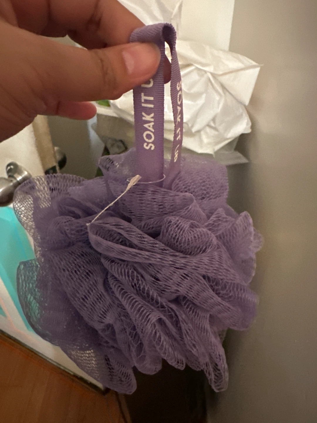 ⚽️ Purple Mesh Bath Pouf - photo 2