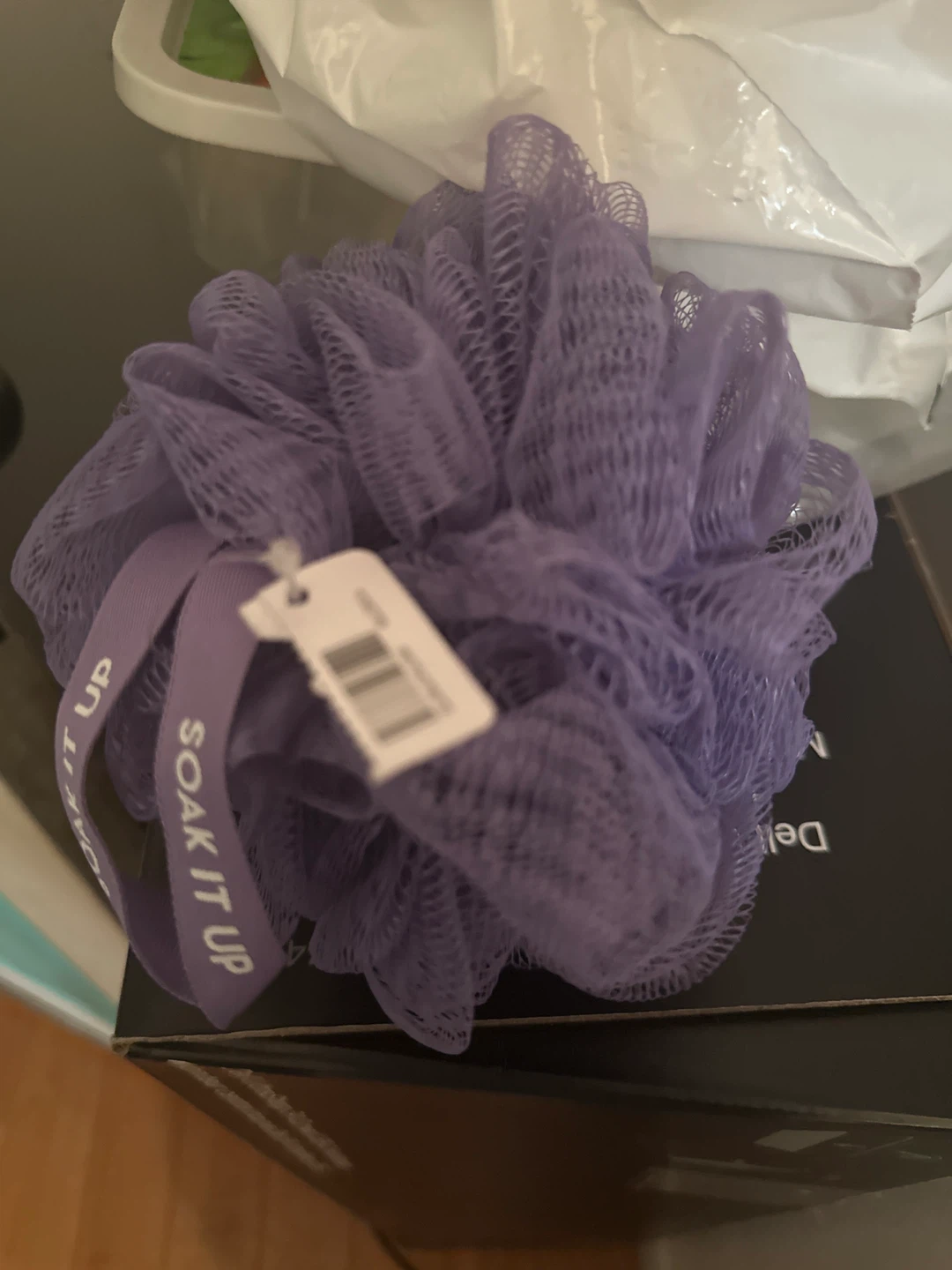 ⚽️ Purple Mesh Bath Pouf
