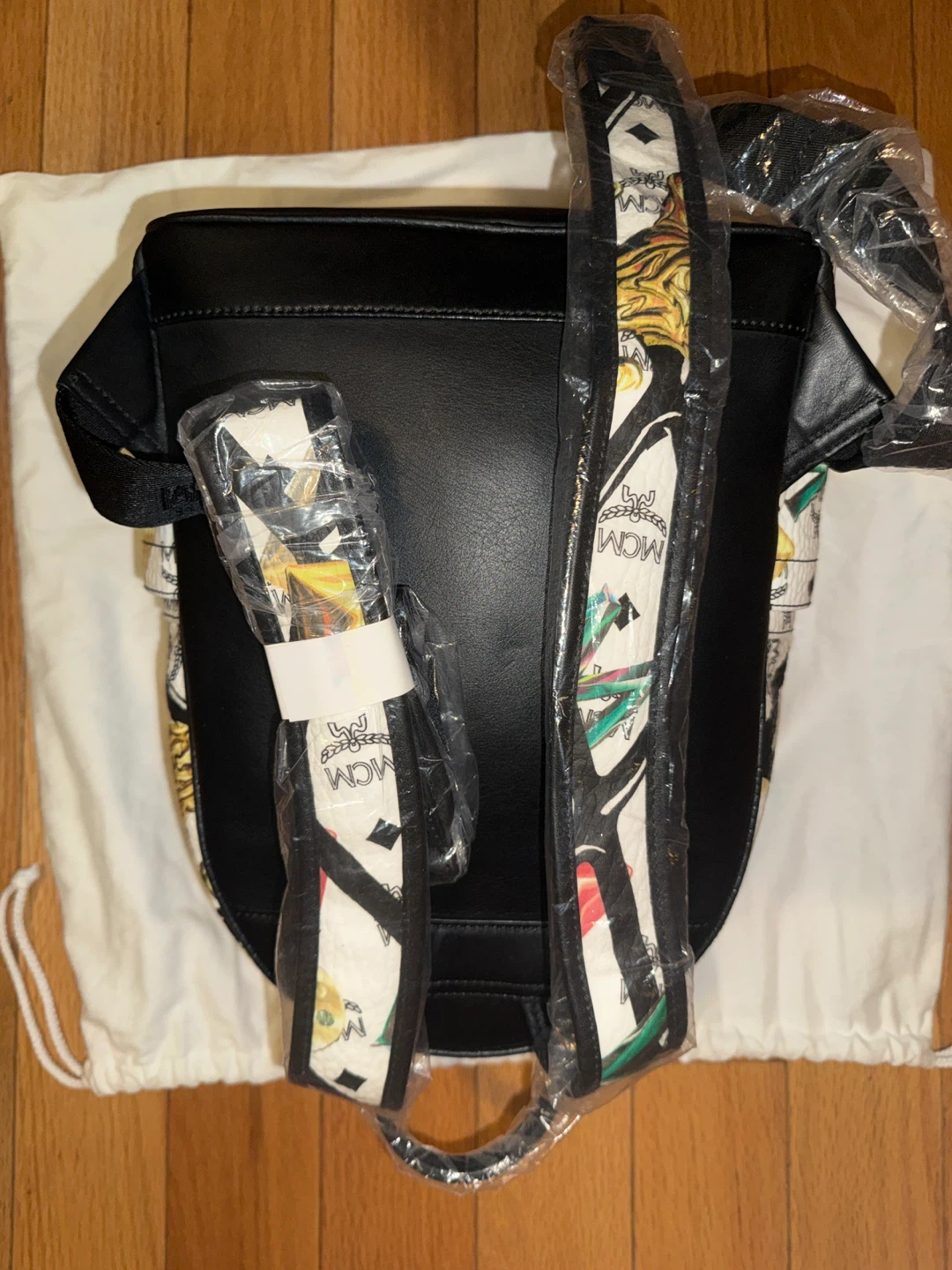 MCM Backpack White Lion Gem Print - photo 5