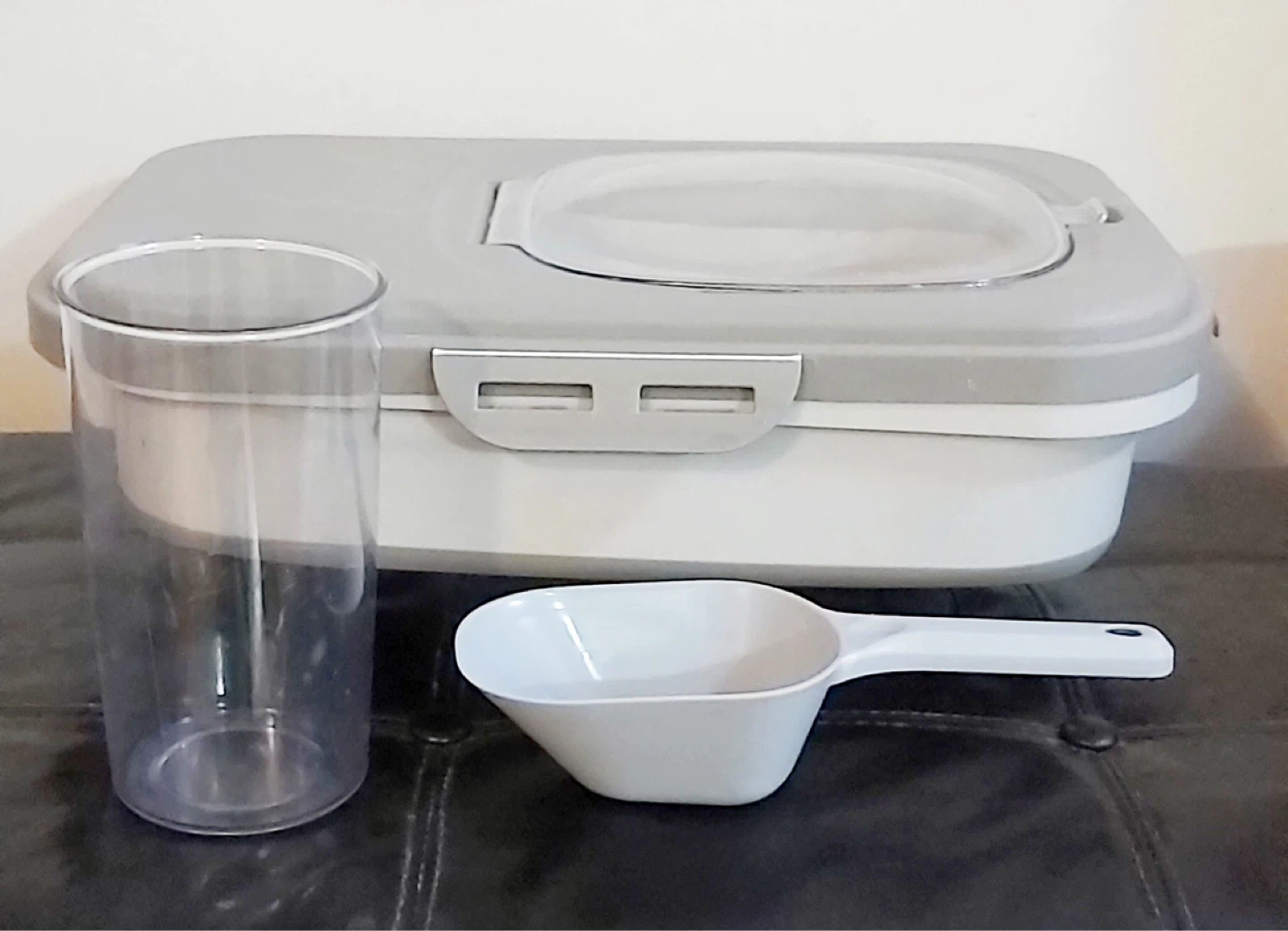 Collapsible Storage Bin with Scoop, Cup and Wheels - photo 2