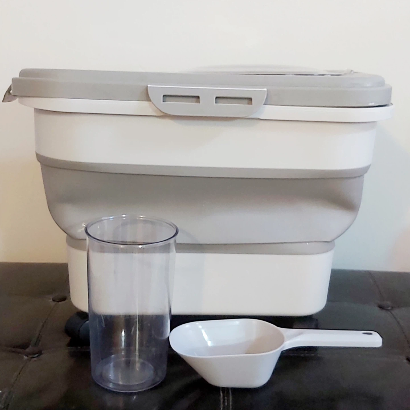 Collapsible Storage Bin with Scoop, Cup and Wheels - photo 3
