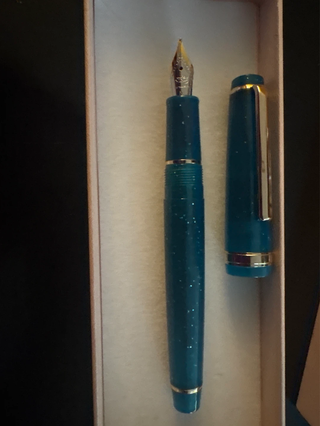 ⚽️ NEW Cape Diablo Teal Sparkle Fountain Pen - photo 5