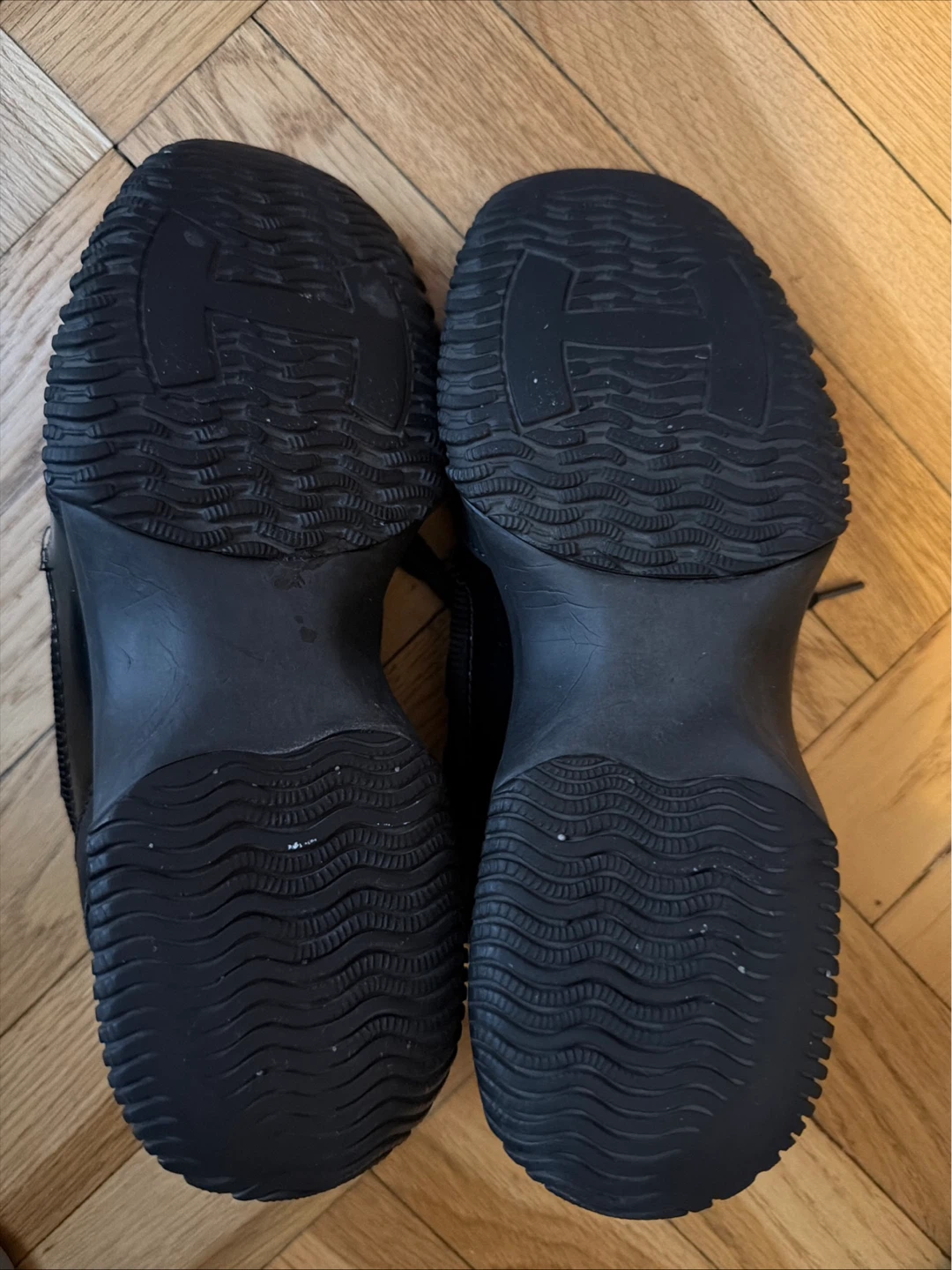 Hogan Black Leather & Mesh Sneakers - photo 3