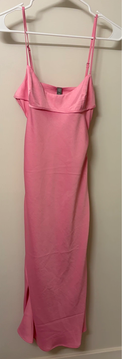 Pink Midi Slip Dress - Size S