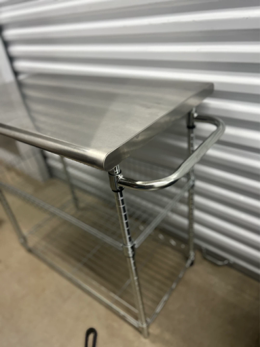 Stainless Steel Kitchen Cart with Shelves - photo 4