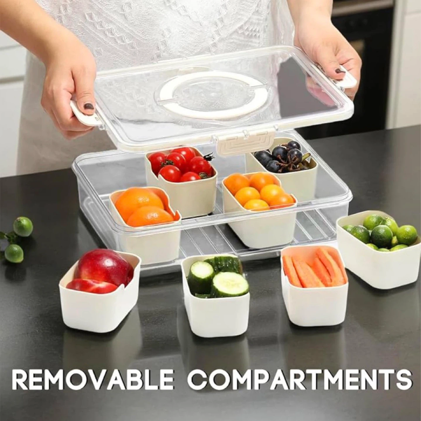 Portable Snack Container with Removable Compartments - photo 2