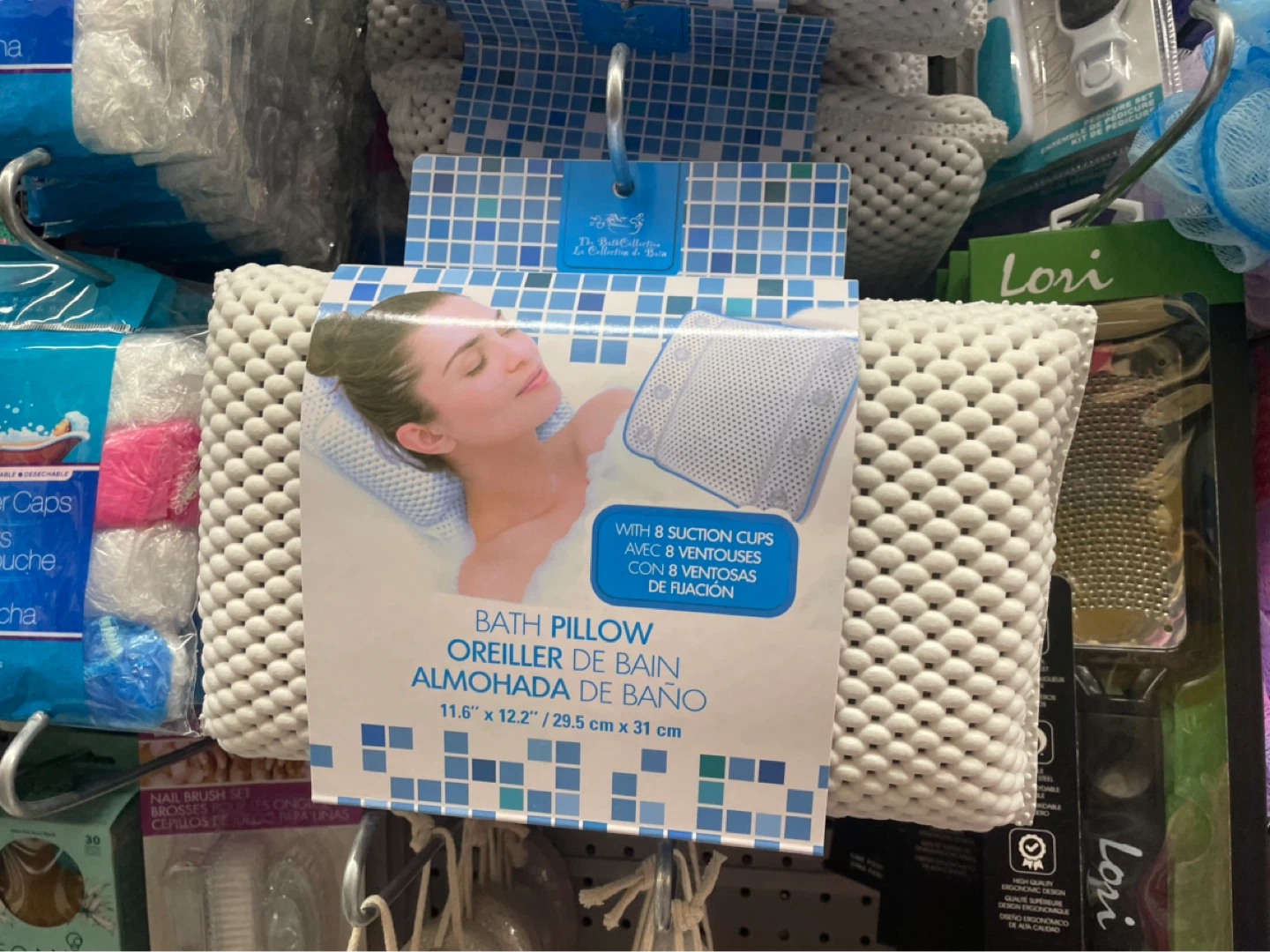 Bath Pillow with Suction Cups⚽️