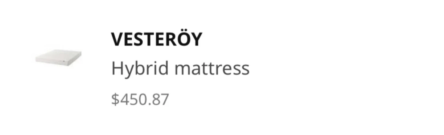 IKEA Vesteröy Hybrid Mattress