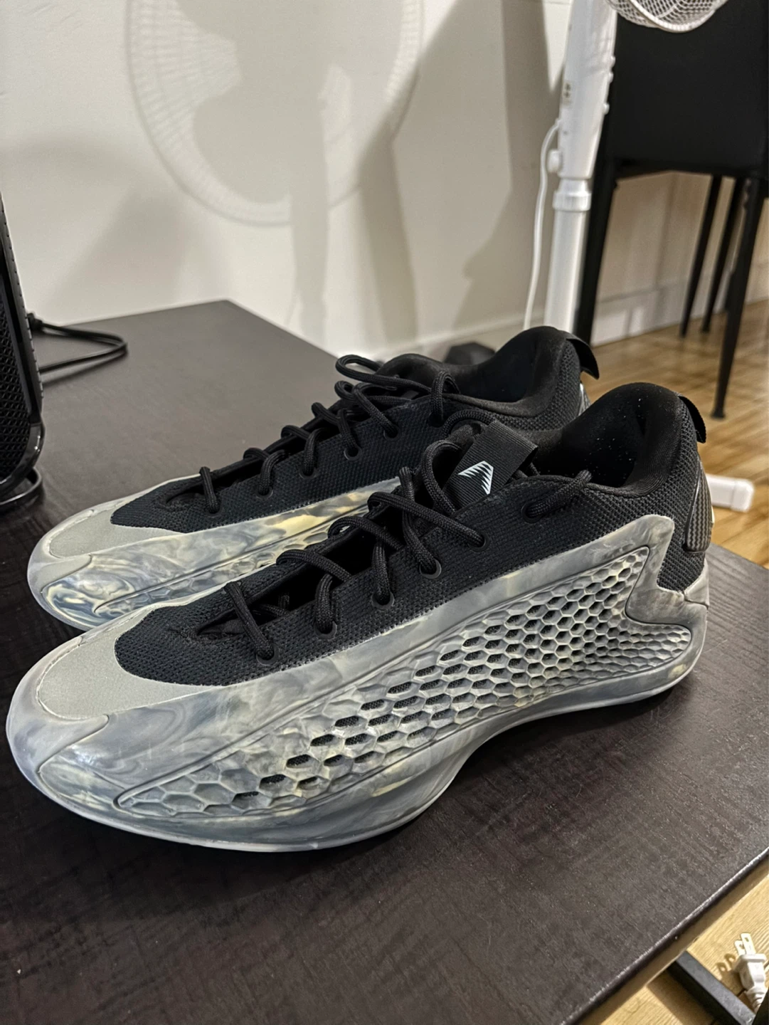 Adidas AE1 Basketball Shoes – Black/Grey – Size 9.5 Men