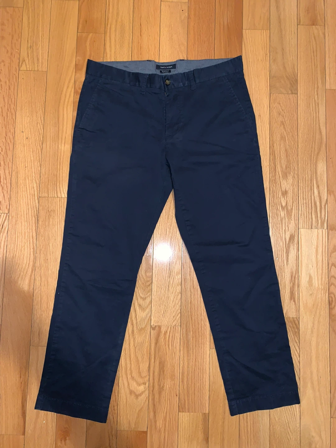 Tommy Hilfiger Tailored Fit Navy Chinos Size 34/30