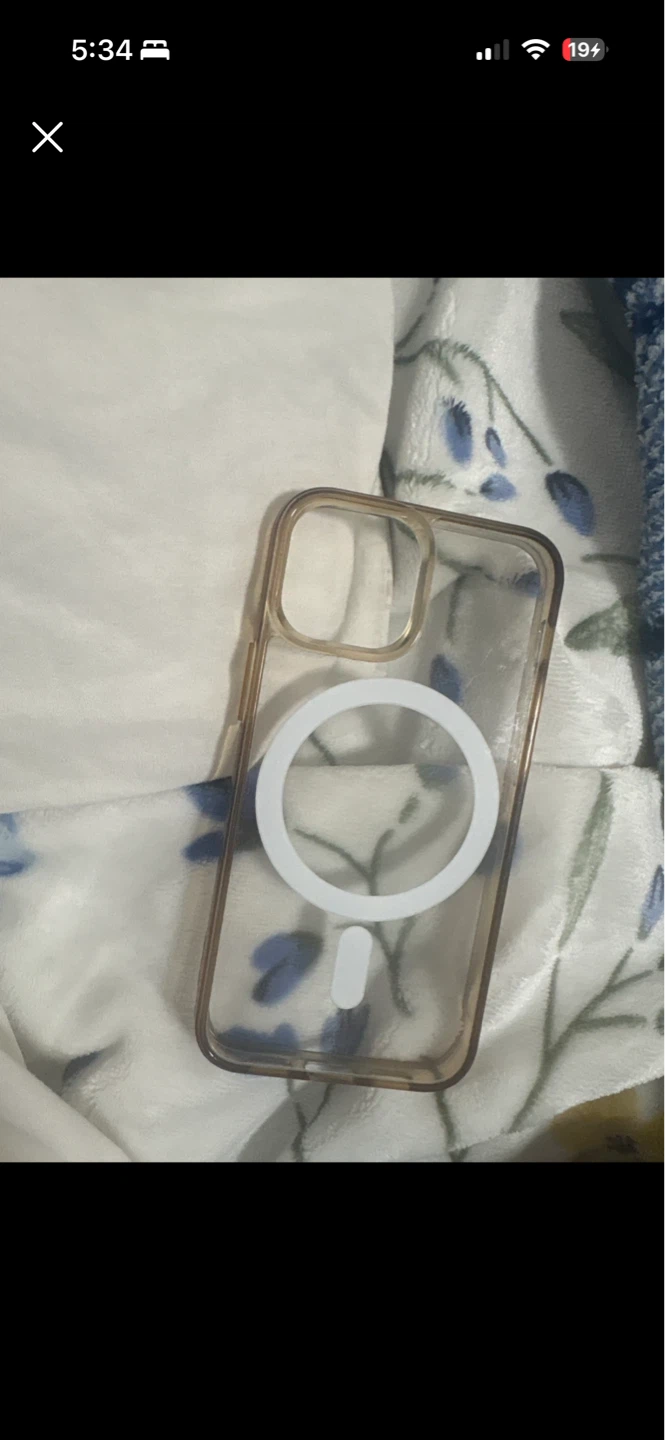 Clear MagSafe Case with Gold Trim iPhone 13 mini case