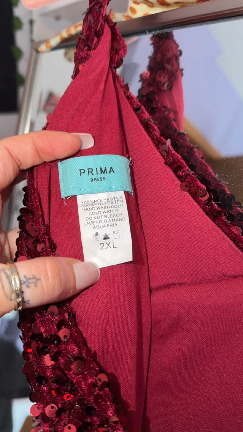 Prima Dress Red Sequin Maxi Dress 2XL - photo 2