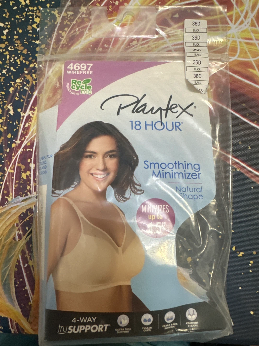 ⚽️ Playtex Wirefree Bra Black 36D