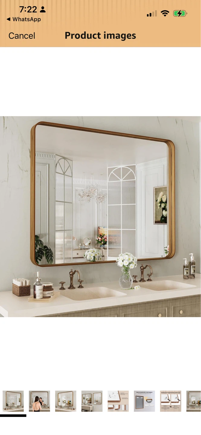 New Modern Rectangle Wall Mirror with Wood Frame - photo 4