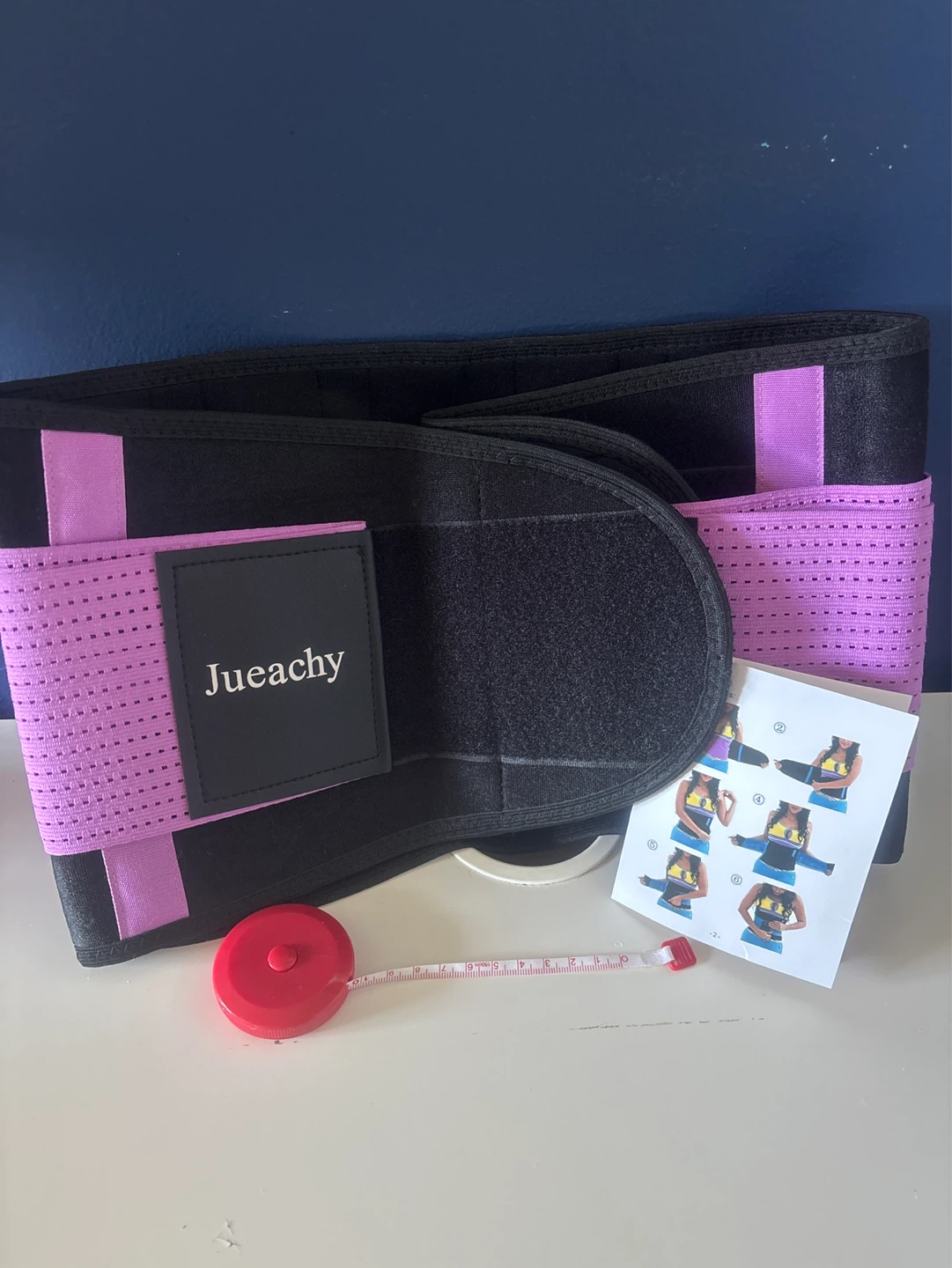 Jueachy Waist Trainer Belt with Measuring Tape