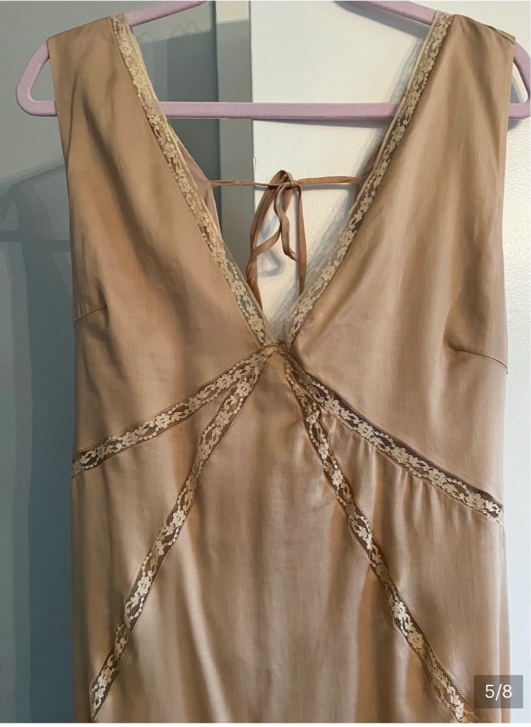 Anthropologie Silky Lace Trim Maxi Tunic ⚽ - photo 4