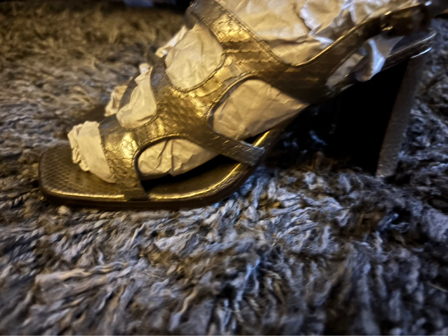 Green strappy heeled sandals, size 7 - photo 2