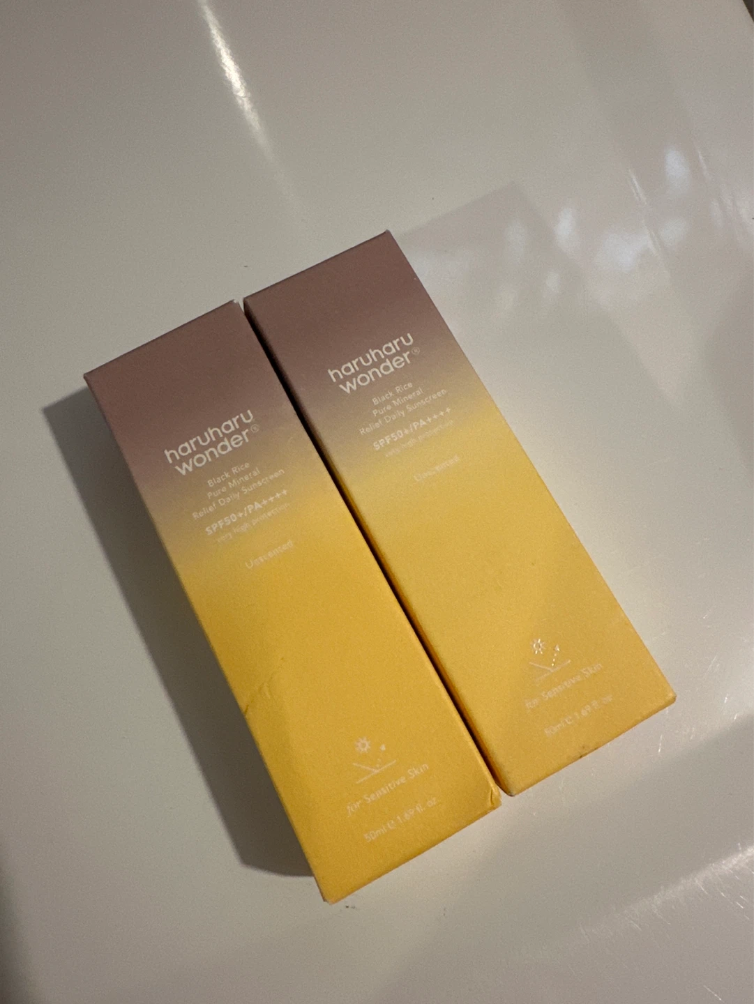 Haruharu Wonder Black Rice Daily Sunscreen SPF50+ 2 boxes
