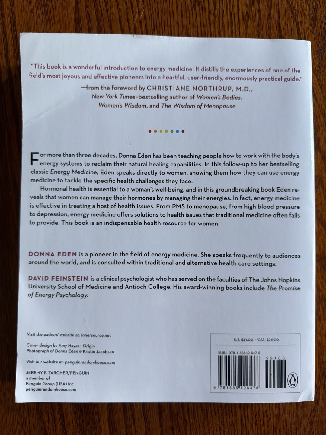 Energy Medicine for Women by Donna Eden Book - photo 2