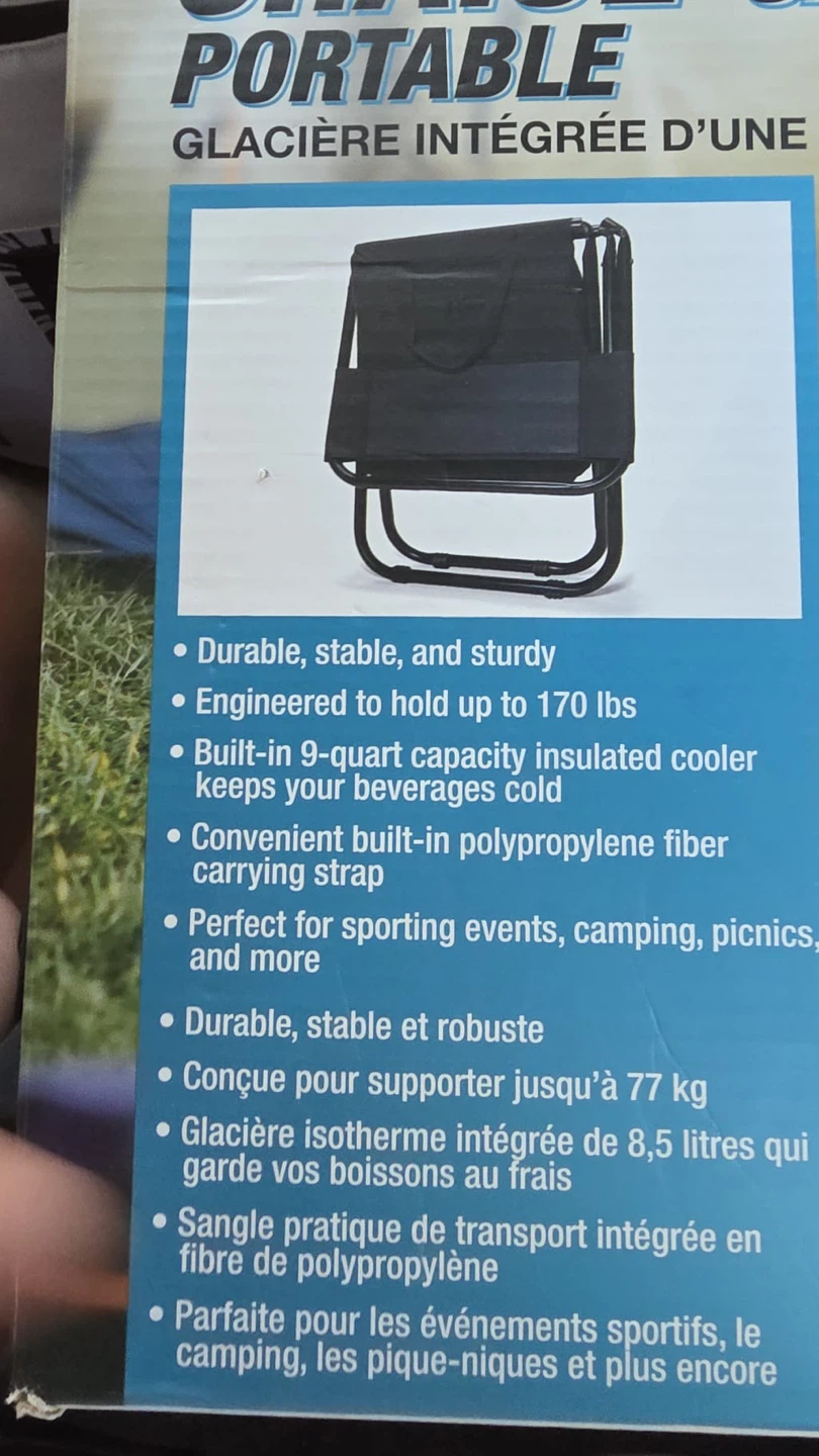 Brookstone Portable Cooler Chair - photo 3