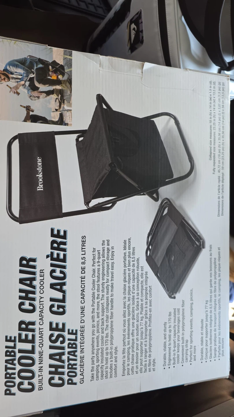 Brookstone Portable Cooler Chair - photo 2