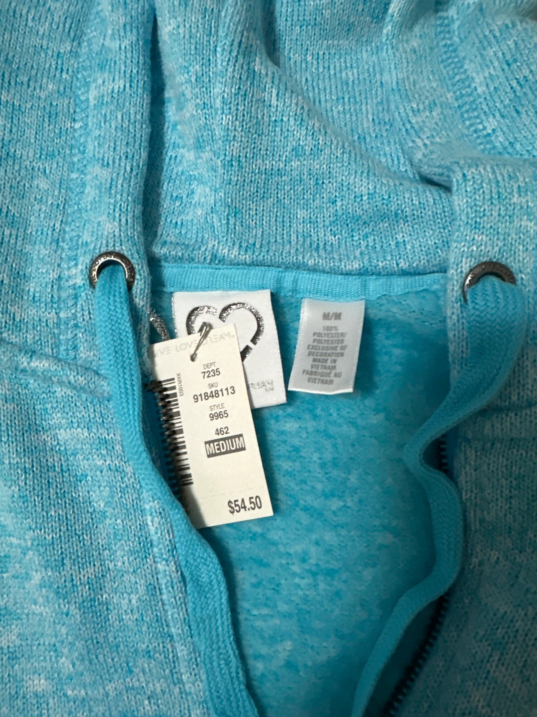 ⚽️ Blue Zip-Up Hoodie - Medium - photo 2