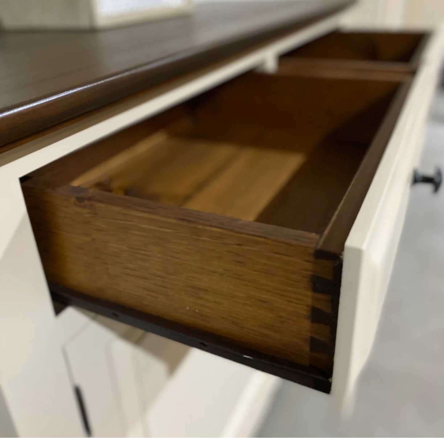 Modern Hardwood Oak Sideboard Taupe & Walnut - photo 5