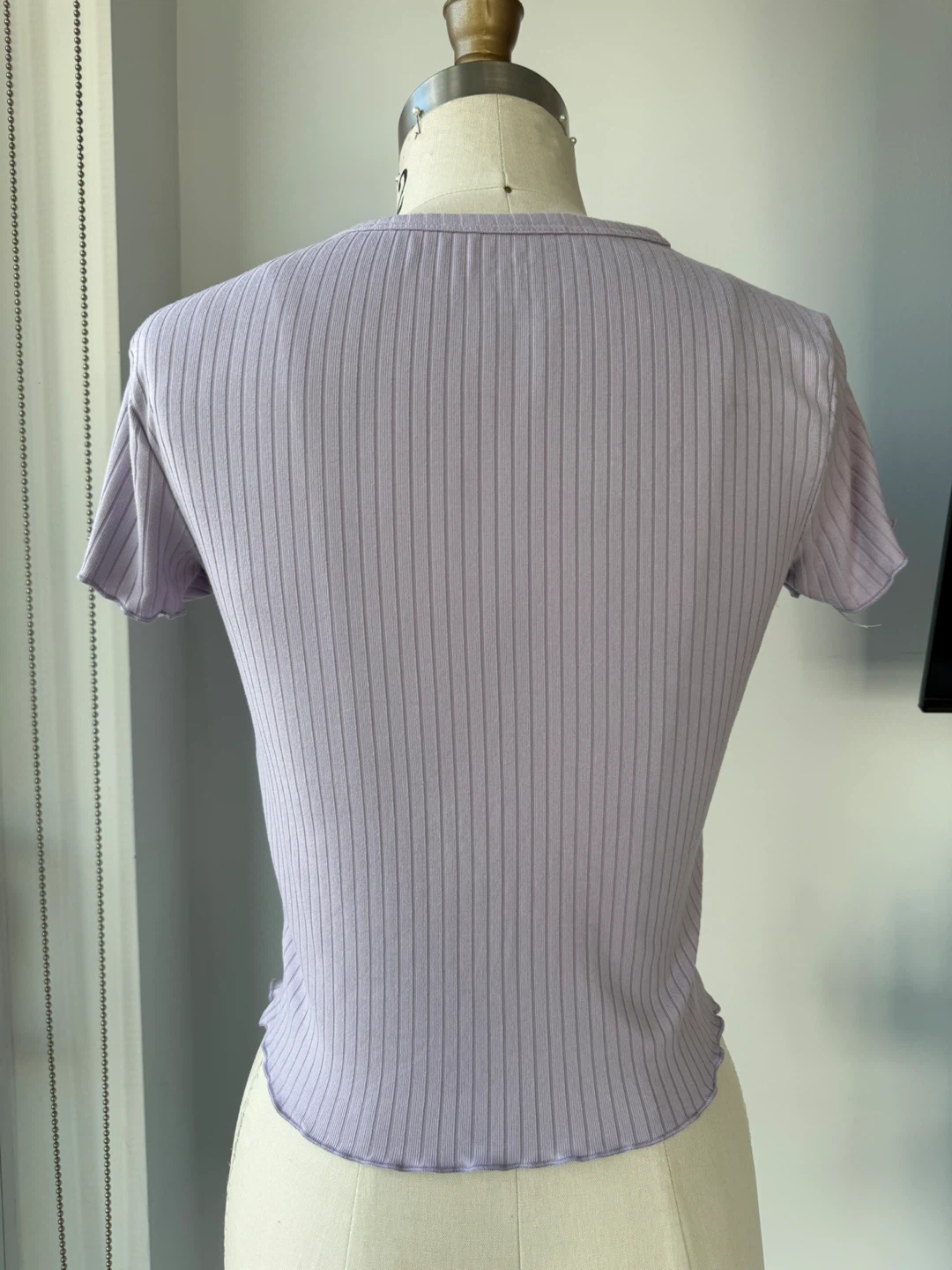 ⚽️Lavender Ribbed T-Shirt size xs - photo 2